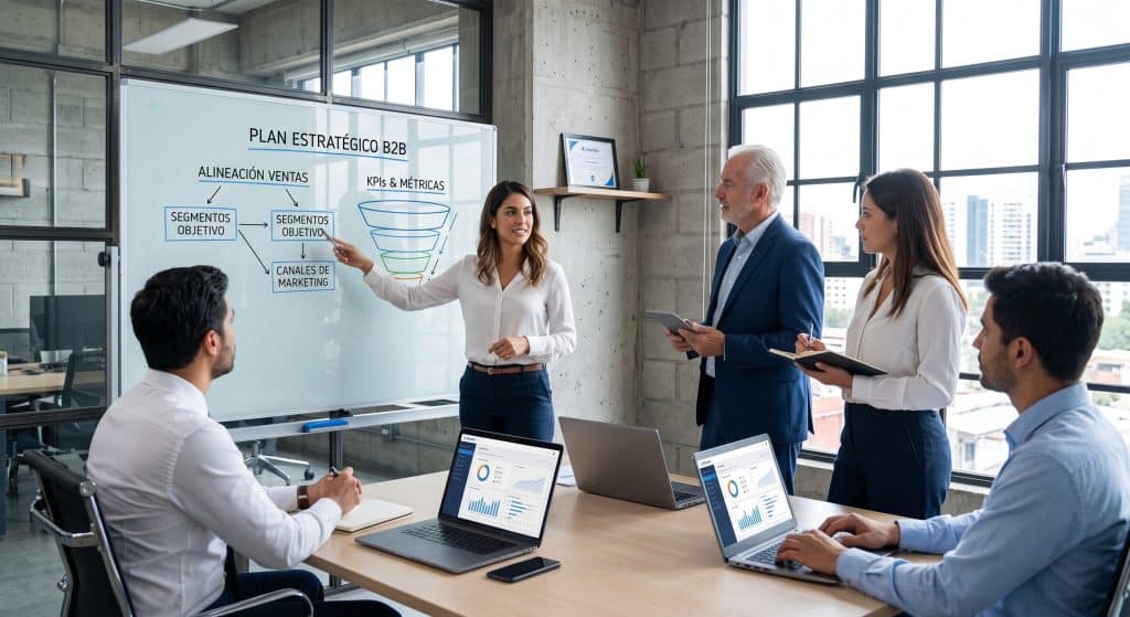 Plan de marketing B2B: cómo alinear estrategia, canales y ventas